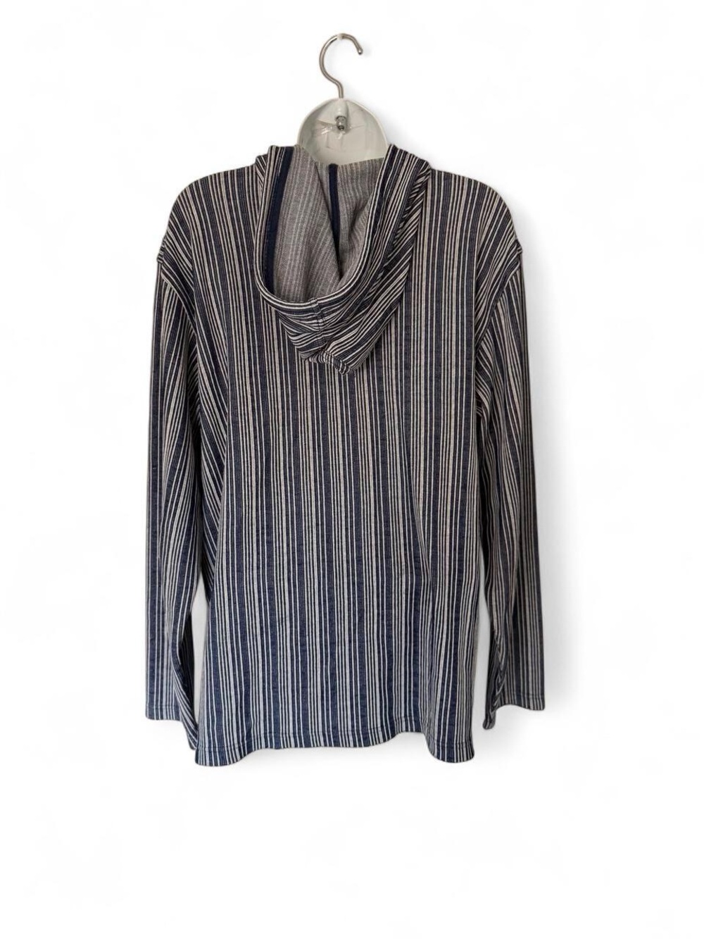 Armani Exchange Womens Vertical Striped Baja Beach Hoodie Pullover Top Size M - Picture 3 of 7